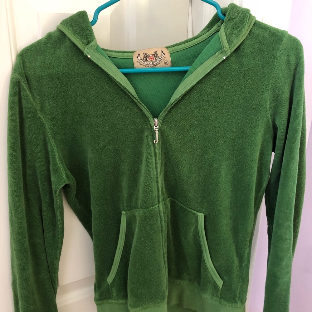 JUICY COUTURE VELOUR ZIP UP SIZE MEDIUM